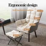 Mid Century Moderne Roze Stof Gestoffeerde Hoge Rug Arm Lounge Stoel Met Massief Houten Benen Accent Lounge Stoel voor Woonkamer Lezen Grootte: met.