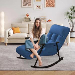 Schommelstoel – schommelstoel voor binnen, schommelstoel voor de slaapkamer, gevoerde ligstoelen, moderne schommelstoel, schommelstoel voor de tuin in de slaapkamer thuis, 83 x 5