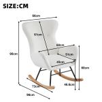 Fautedy Fautedy, moderne stijl, lounge, relaxstoel voor kinderen, jongeren, cadeau, tv-stoel, stoel, woonkamer, schommelstoel (wit)