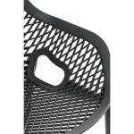 Stoel Air XL, stapelbare terrasstoel, comfort en design, ideaal voor tuin en balkon, uv-bestendig en weerbestendig, kleur: donkergrijs