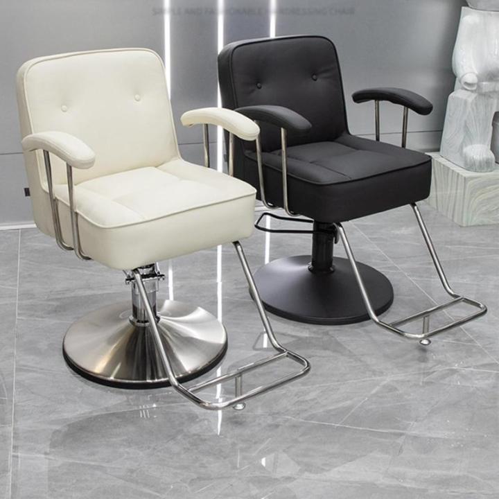 Kappersstoel, Salonstoel Voor Haarstylist, Kapsalonstoel, 360 Graden Draaibare Stylingstoel, in Hoogte Verstelbare Hydraulische Shampoo Stoel,Grijs