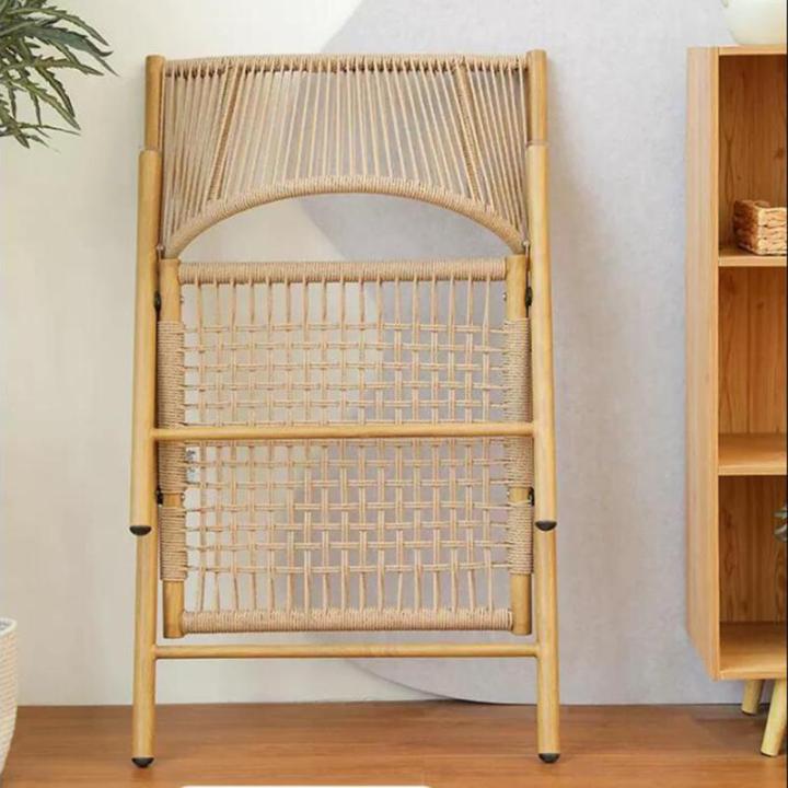 Balkon Kleine Tafel En Stoelen, Vrijetijdsstoelen, Imitatie Houtnerf Opvouwbare Liggende Rotan Stoelen, Patio Tuin Buiten Tafel En Stoelen (Gratis Kussens)(Imitation wood grain col