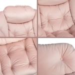 Relax Fauteuil Woonkamer Stoel Slaapkamer Stoel Lounge Stoel met Armleuningen Leesstoel Accentstoel met Stalen Frame, Lichtroze