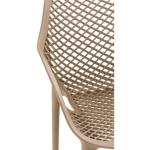 Stoel Air XL, stapelbare terrasstoel, comfort en design, ideaal voor tuin en balkon, uv-bestendig en weerbestendig, kleur: modder