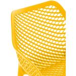 Stoel Air XL, stapelbare terrasstoel, comfort en design, ideaal voor tuin en balkon, uv-bestendig en weerbestendig, kleur: geel