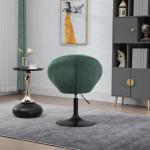 Havanna cocktailstoel, lounge, clubstoel, draaistoel, fluwelen look, glanzend, retro, barkruk, donkergroen