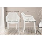 Stoel Air XL, stapelbare terrasstoel, comfort en design, ideaal voor tuin en balkon, uv-bestendig en weerbestendig, kleur: wit