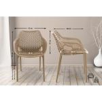 Stoel Air XL, stapelbare terrasstoel, comfort en design, ideaal voor tuin en balkon, uv-bestendig en weerbestendig, kleur: modder