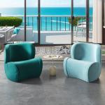 Luie Stoel, Moderne Eenvoudige Leesstoelen voor Volwassenen, Scandinavische Kantoorfauteuil, Pluizige Bankpoef, voor Slaapkamer en Woonkamer(Pink)
