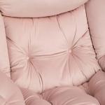 Relax Fauteuil Woonkamer Stoel Slaapkamer Stoel Lounge Stoel met Armleuningen Leesstoel Accentstoel met Stalen Frame, Lichtroze