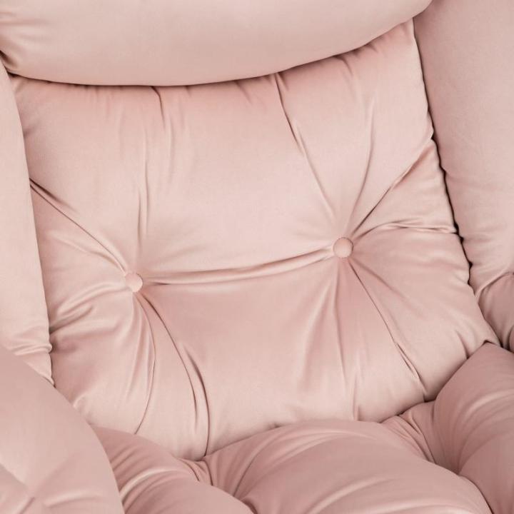 Relax Fauteuil Woonkamer Stoel Slaapkamer Stoel Lounge Stoel met Armleuningen Leesstoel Accentstoel met Stalen Frame, Lichtroze