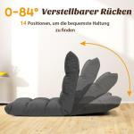 Vloerstoel met verstelbare rugleuning, vloerstoel, gestoffeerd, vloerkussen, opvouwbaar, meditatiestoel, relaxstoel, Thais kussen voor vrije tijd, meditatie, yoga (lichtroze)