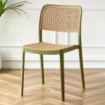 Rotan Plastic Indoor Stapelbare Stoelen voor Keuken & Kamer Retro Mid Century Commerciële Event Lounge Stoel D45x50x80cm