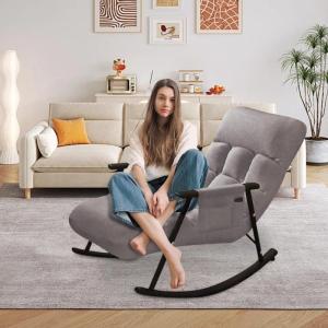 Schommelstoel – schommelstoel voor binnen, schommelstoel voor de slaapkamer, gevoerde ligstoelen, moderne schommelstoel, schommelstoel voor de tuin in de slaapkamer thuis, 83 x 5