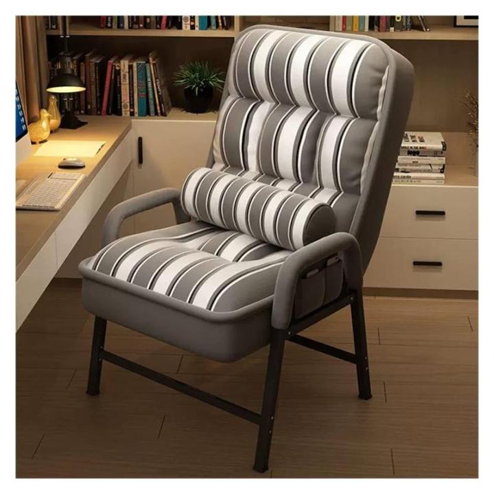 Fluwelen Accent Fauteuil voor Woonkamer Comfortabele Ligstoel met 6 snelheden Rugleuning Aanpassing Leesstoel voor Slaapkamer Stof Luie Sofa Stoel (Grijs 1)