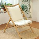 Balkon Kleine Tafel En Stoelen, Vrijetijdsstoelen, Imitatie Houtnerf Opvouwbare Liggende Rotan Stoelen, Patio Tuin Buiten Tafel En Stoelen (Gratis Kussens)(Imitation wood grain col