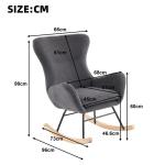 Fautedy Fautedy, moderne stijl, lounge relaxstoel voor kinderen, jongeren, cadeau, tv-stoel, stoel, stoel, woonkamer, schommelstoel (grijs)