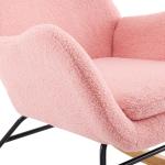 Fautedy Fautedy, moderne stijl, lounge relaxstoel voor kinderen, jongeren, cadeau, tv-stoel, stoel, stoel, woonkamer, schommelstoel (roze)