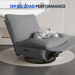 Relaxstoel, handmatige stoel, slaapstoel, draaistoel met rocking, ligstoel in de woonkamer, televisiestoel met verstelbare rugleuning, ruststoel voor senioren en borstvoeding (Ligh