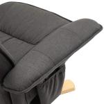 Relaxstoel CHARLY, mooie televisiestoel met kruk, comfortabele draaistoel met verstelbare rugleuning, gestoffeerde gestoffeerde stoel met stoffen bekleding in antraciet