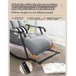 Schommelstoel met gewatteerd kussen, ligstoel in de woonkamer, gestoffeerde relaxfauteuil, loungestoel, verstelbare voetensteun en rugleuning, voor woonkamer, slaapkamer en balkon