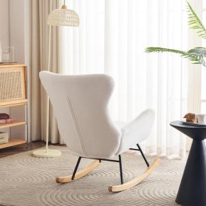 Fautedy Fautedy, moderne stijl, lounge, relaxstoel voor kinderen, jongeren, cadeau, tv-stoel, stoel, woonkamer, schommelstoel (wit)