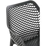 Stoel Air XL, stapelbare terrasstoel, comfort en design, ideaal voor tuin en balkon, uv-bestendig en weerbestendig, kleur: donkergrijs