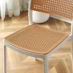 Rotan Plastic Stapelbare Stoelen voor Indoor en Commerciële Evenementen Retro Mid Century Lounge Stoel voor Keuken en Woonkamer 18x20x31" (J45x50x80cm)