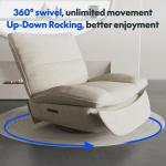 Relaxstoel, handmatige fauteuil, slaapstoel, draaistoel met rocking, ligstoel in de woonkamer, televisiestoel met verstelbare rugleuning, ruststoel voor senioren en borstvoeding (b