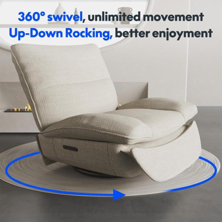 Relaxstoel, handmatige fauteuil, slaapstoel, draaistoel met rocking, ligstoel in de woonkamer, televisiestoel met verstelbare rugleuning, ruststoel voor senioren en borstvoeding (b