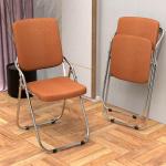 Klapstoel, eetstoelen, klapstoelen, set van 6 klapstoelen van leer en stalen frame, stabiele klapstoel, Furniture, conferentiestoel voor gasten of evenementen in de open lucht, ora