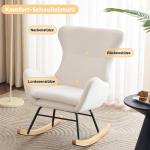 Fautedy Fautedy, moderne stijl, lounge, relaxstoel voor kinderen, jongeren, cadeau, tv-stoel, stoel, woonkamer, schommelstoel (wit)