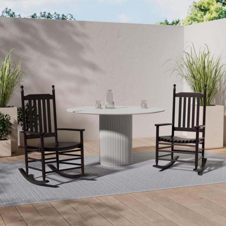Populierenhouten Schommelstoel met Gebogen Zitting Stoel Schommel Zetel Stoelen Zitstoel Meubel Zitmeubel Zitje Bruin