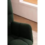 Moderne Tufted Wingback Schommelstoel met Gewatteerde Zitting en Massief Houten Benen voor Woonkamer Slaapkamer Nursery Groen