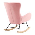 Fautedy Fautedy, moderne stijl, lounge relaxstoel voor kinderen, jongeren, cadeau, tv-stoel, stoel, stoel, woonkamer, schommelstoel (roze)