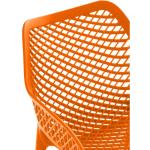 Stoel Air XL, stapelbare terrasstoel, comfort en design, ideaal voor tuin en balkon, uv-bestendig en weerbestendig, kleur: oranje