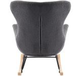 Fautedy Fautedy, moderne stijl, lounge relaxstoel voor kinderen, jongeren, cadeau, tv-stoel, stoel, stoel, woonkamer, schommelstoel (grijs)