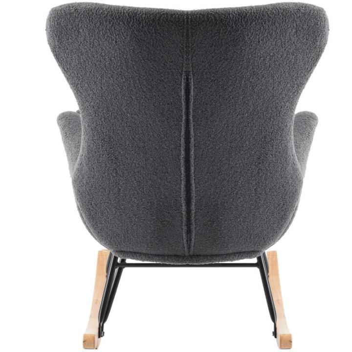 Fautedy Fautedy, moderne stijl, lounge relaxstoel voor kinderen, jongeren, cadeau, tv-stoel, stoel, stoel, woonkamer, schommelstoel (grijs)
