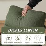 Fauteuil, woonkamerstoel met armleuningen, gestoffeerd, met metalen frame, moderne leuningen van hout, stof, katoen en linnen, loungestoel voor slaapkamer, groen