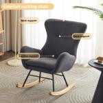 Fautedy Fautedy, moderne stijl, lounge relaxstoel voor kinderen, jongeren, cadeau, tv-stoel, stoel, stoel, woonkamer, schommelstoel (grijs)