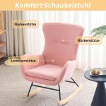 Fautedy Fautedy, moderne stijl, lounge relaxstoel voor kinderen, jongeren, cadeau, tv-stoel, stoel, stoel, woonkamer, schommelstoel (roze)