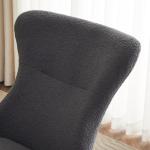 Fautedy Fautedy, moderne stijl, lounge relaxstoel voor kinderen, jongeren, cadeau, tv-stoel, stoel, stoel, woonkamer, schommelstoel (grijs)