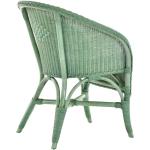 Klassieke rotan clubstoel incl. bekleding beige rotan stoel gevlochten stoel (groen)